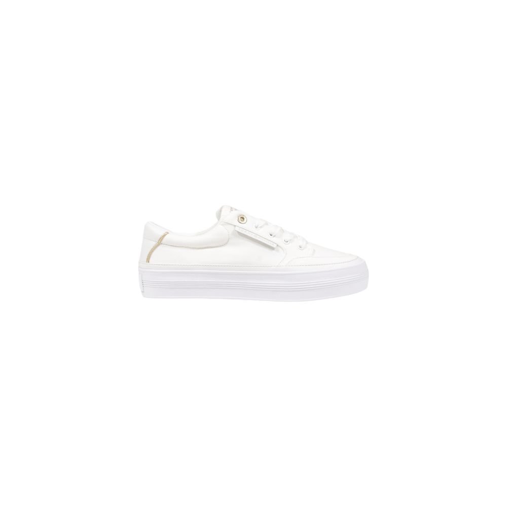 Tommy Hilfiger Cream Recycled Cotton Low Top Sneakers - GET THE BRAND