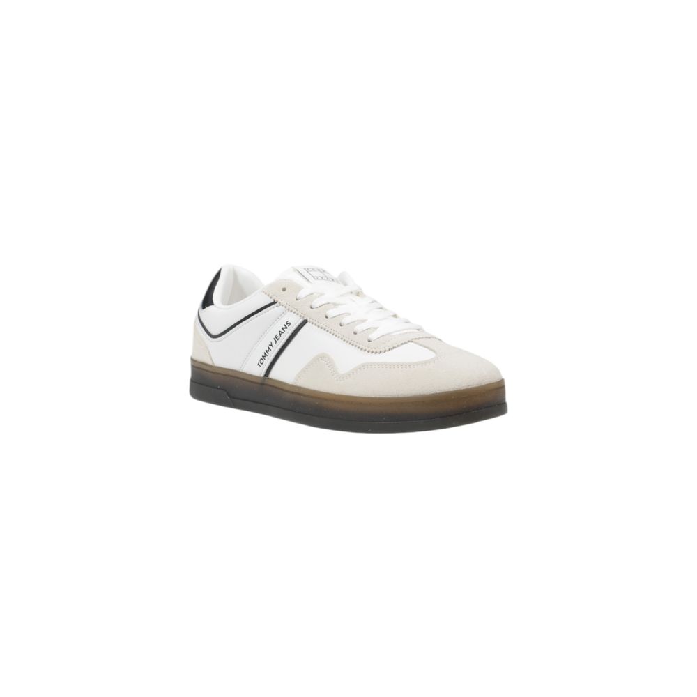 Tommy Hilfiger Jeans Black Leather Low Top Sneakers - GET THE BRAND