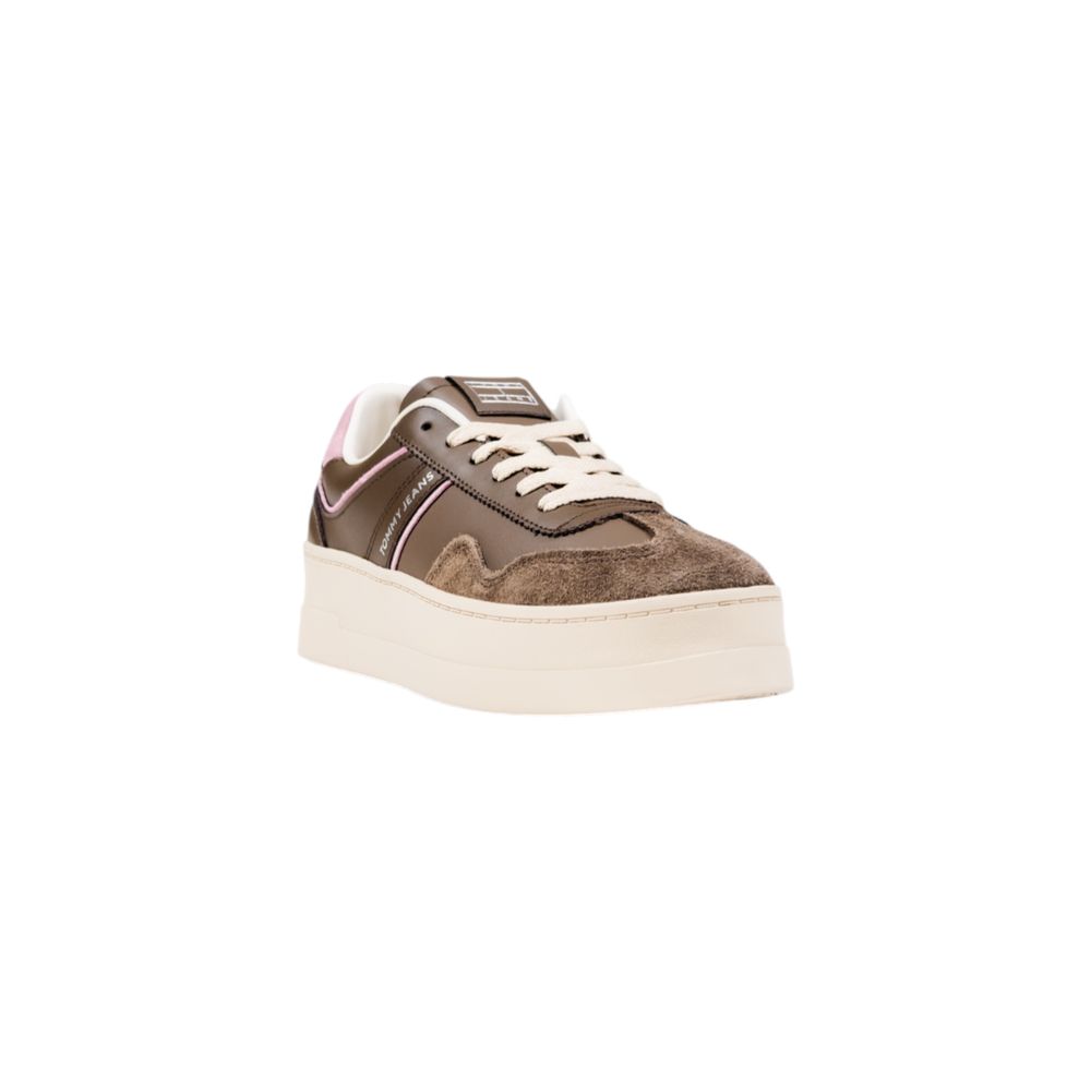 Tommy Hilfiger Jeans Brown Artificial Leather Sneakers - GET THE BRAND