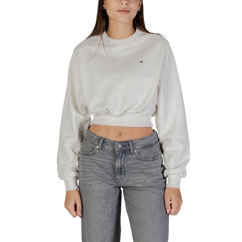 Tommy Hilfiger Jeans Cream Recycled Cotton Sweatshirt - GET THE BRAND