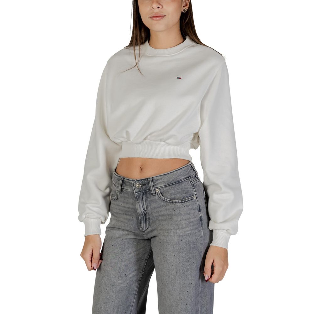 Tommy Hilfiger Jeans Cream Recycled Cotton Sweatshirt - GET THE BRAND