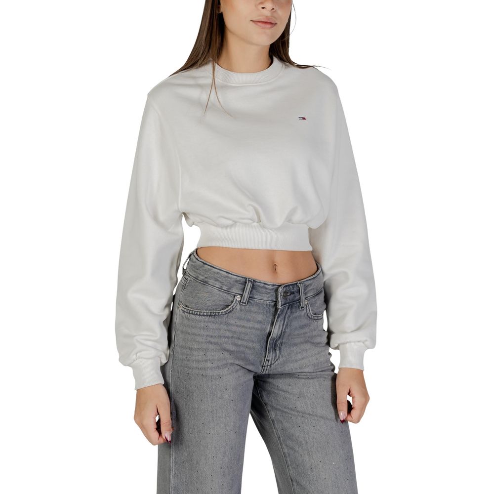 Tommy Hilfiger Jeans Cream Recycled Cotton Sweatshirt - GET THE BRAND