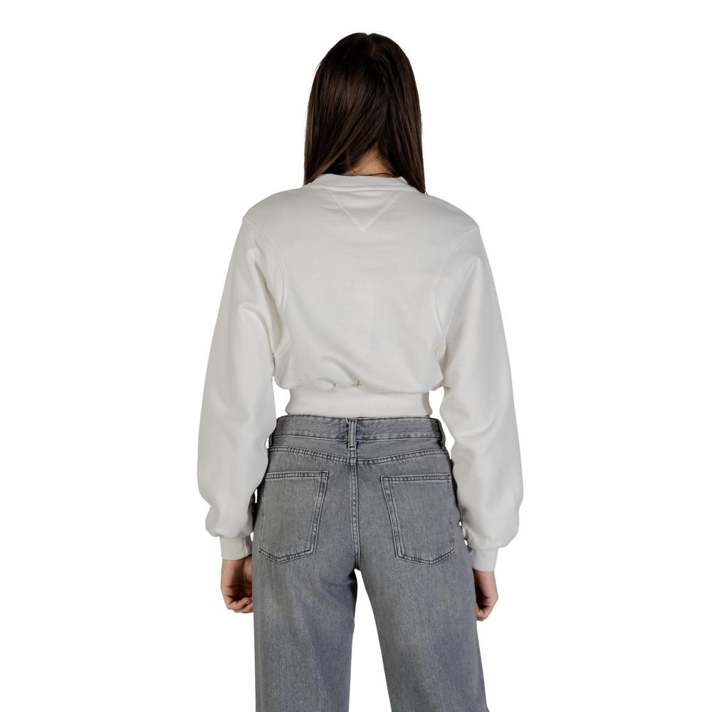 Tommy Hilfiger Jeans Cream Recycled Cotton Sweatshirt - GET THE BRAND