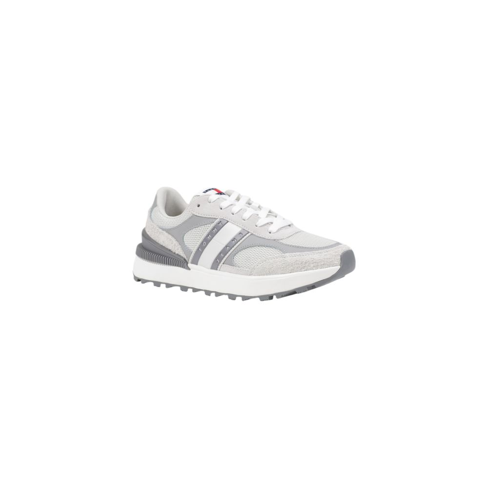 Tommy Hilfiger Jeans Gray Suede Leather Athletic Sneakers - GET THE BRAND