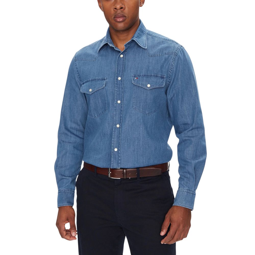 Tommy Hilfiger Light Blue Denim Shirt - GET THE BRAND