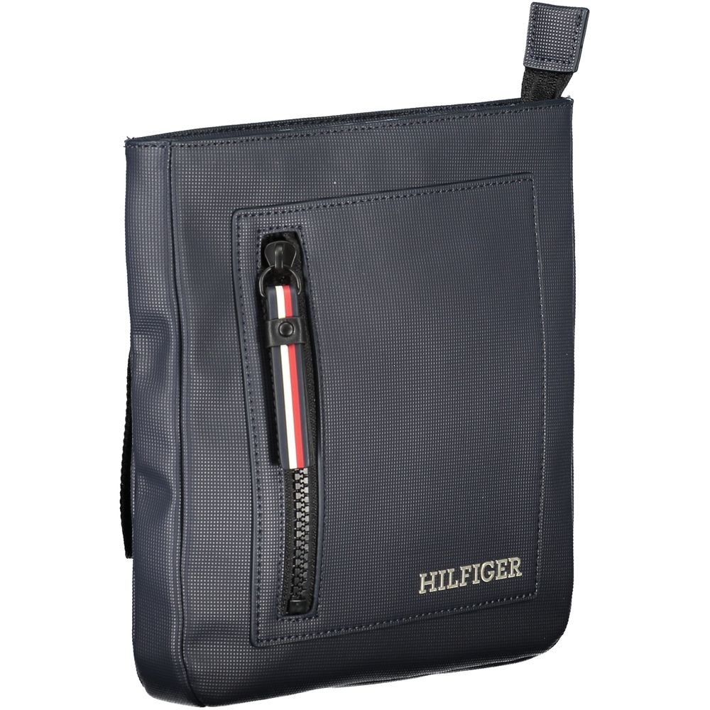 Tommy Hilfiger Navy Polyurethane Men's Shoulder Bag - GET THE BRAND