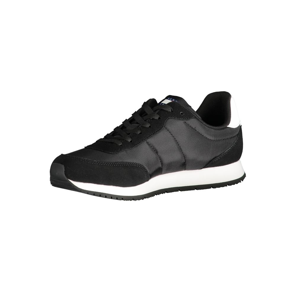 Tommy Hilfiger Nero Polyester Men Sneaker - GET THE BRAND