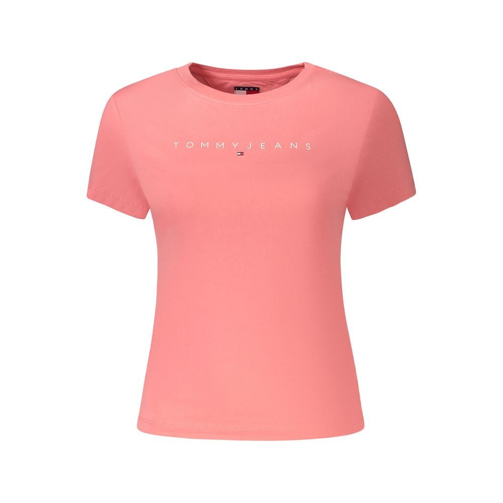 Tommy Hilfiger Pink Cotton Women's T-Shirt - GET THE BRAND