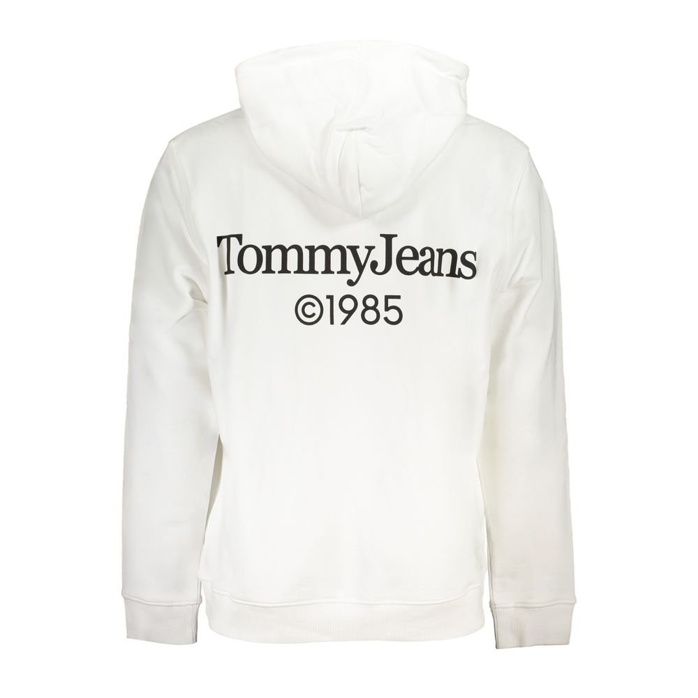 Tommy Hilfiger White Cotton Men's Sweatshirt with Hood - GET THE BRAND