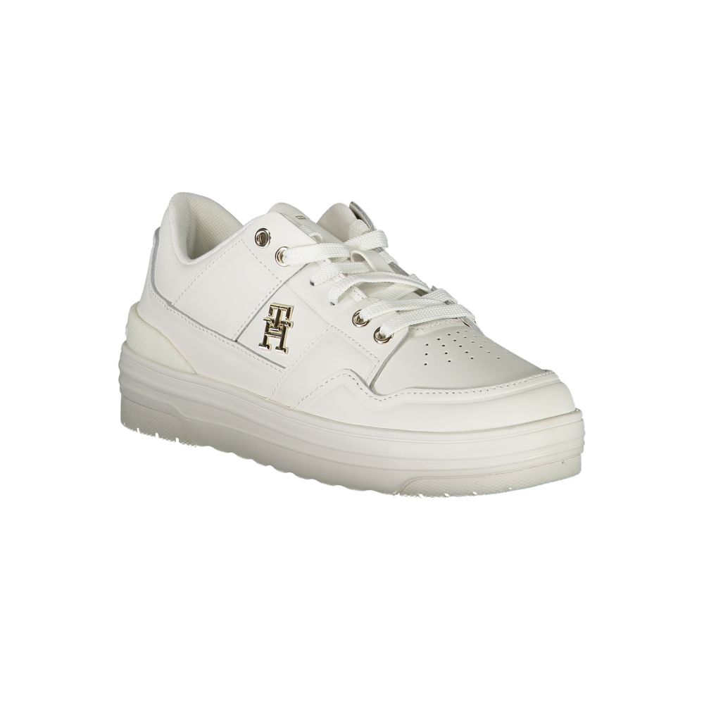 Tommy Hilfiger White Leather Women Sneaker - GET THE BRAND