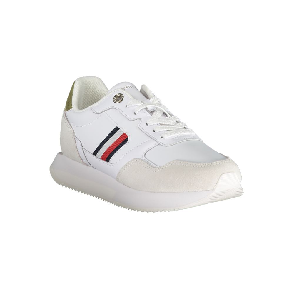 Tommy Hilfiger White Leather Women Sneaker - GET THE BRAND