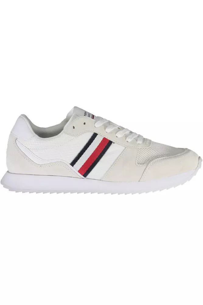 Tommy Hilfiger White Polyester Sneaker - GET THE BRAND