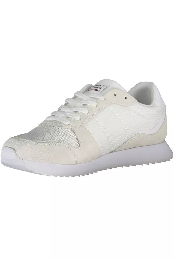 Tommy Hilfiger White Polyester Sneaker - GET THE BRAND