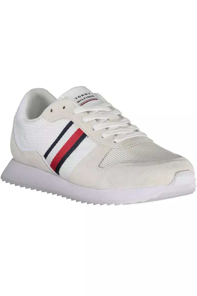 Tommy Hilfiger White Polyester Sneaker - GET THE BRAND