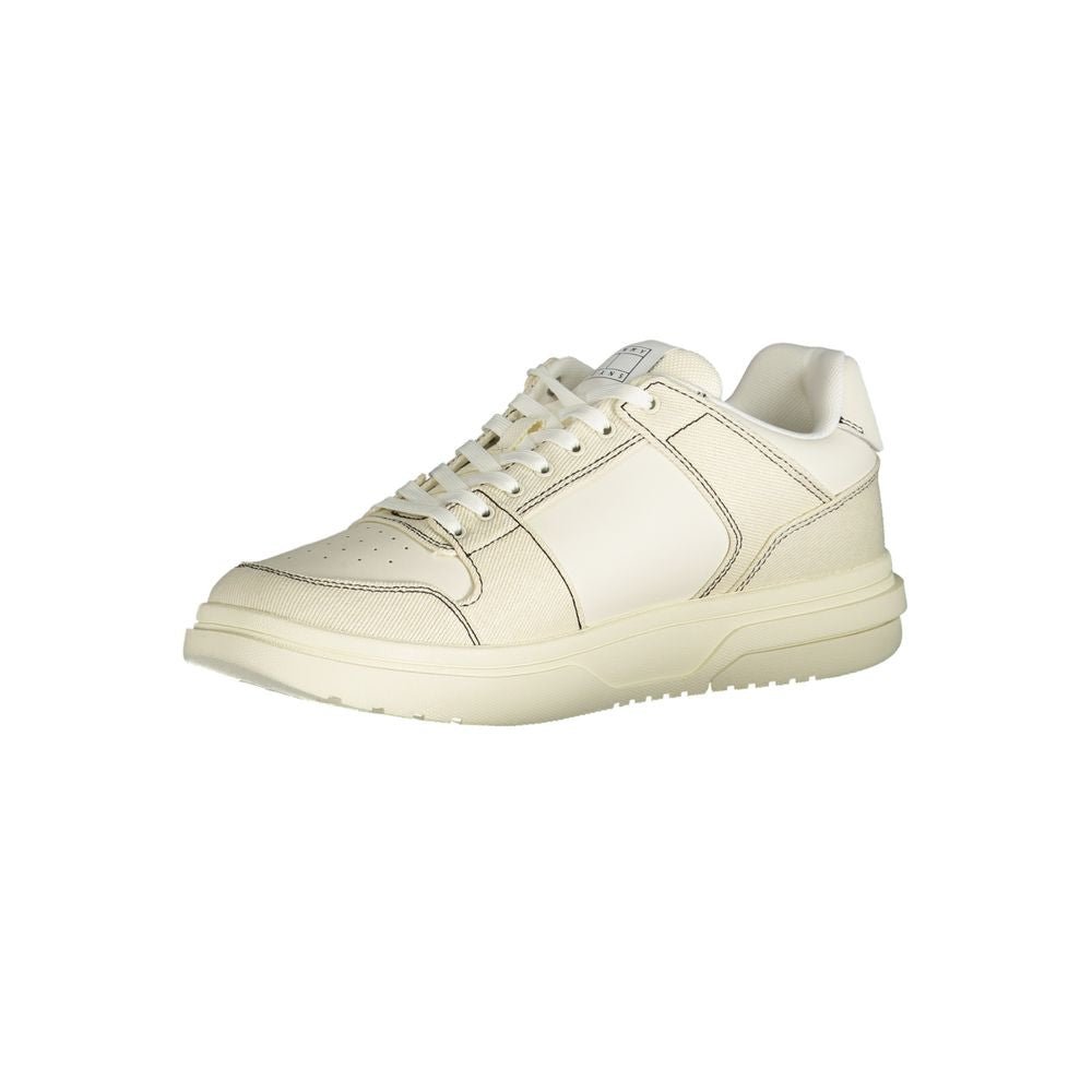 Tommy Hilfiger White Polyurethane Men Sneaker - GET THE BRAND