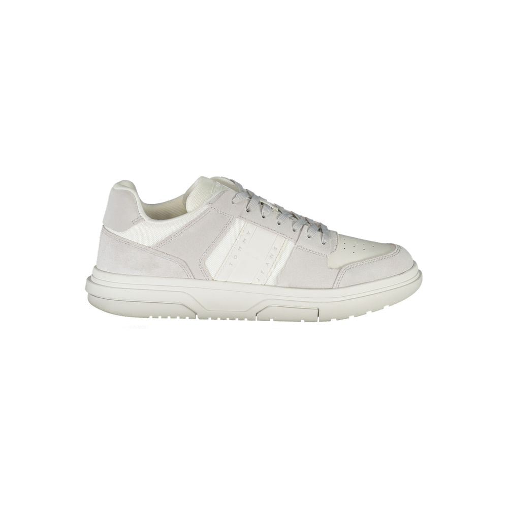 Tommy Hilfiger White Polyurethane Men Sneaker - GET THE BRAND