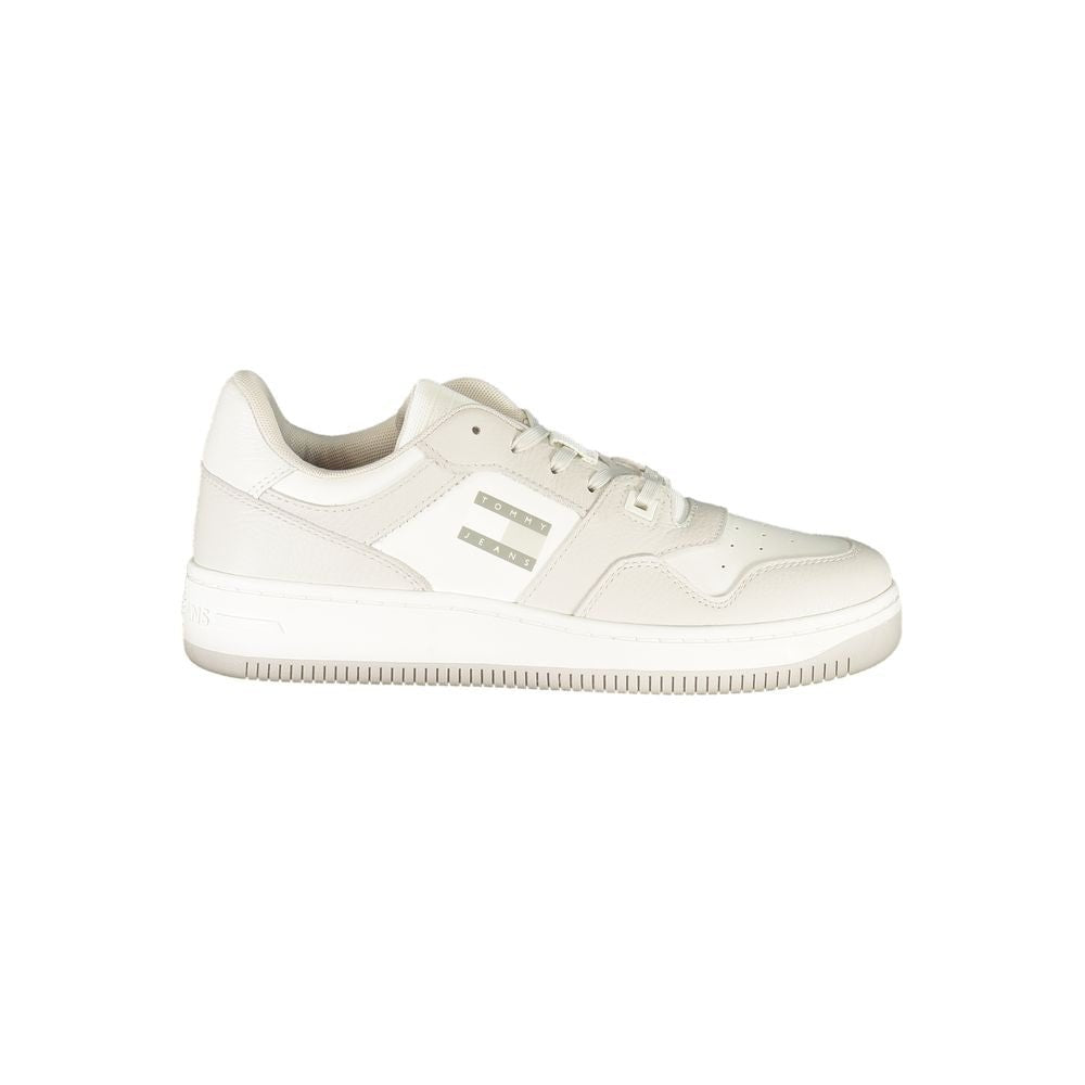 Tommy Hilfiger White Polyurethane Men Sneaker - GET THE BRAND