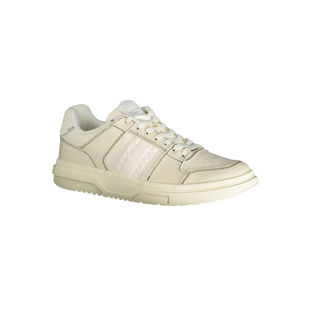 Tommy Hilfiger White Polyurethane Men Sneaker - GET THE BRAND