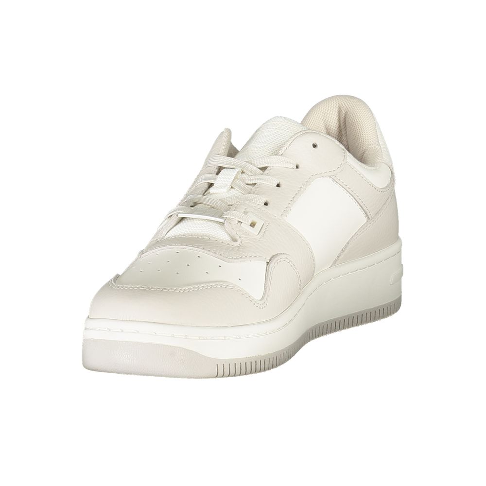 Tommy Hilfiger White Polyurethane Men Sneaker - GET THE BRAND