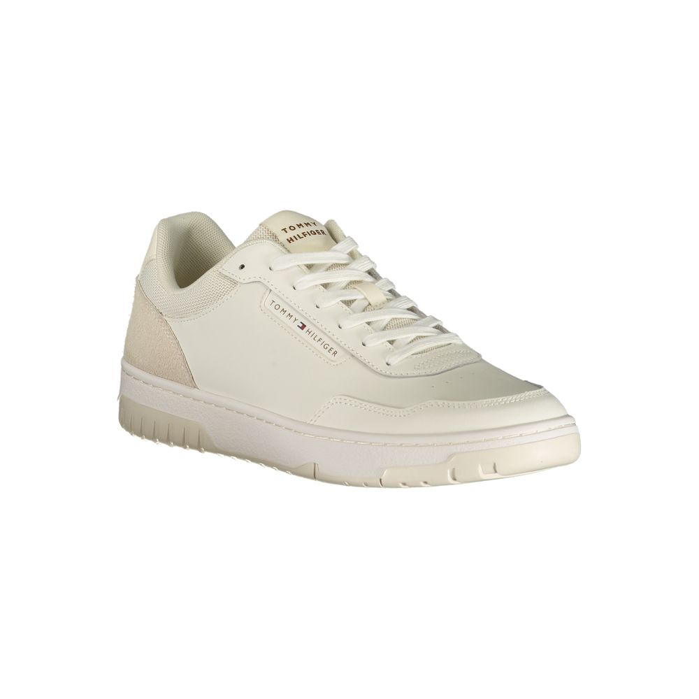 Tommy Hilfiger White Polyurethane Men's Sneaker - GET THE BRAND