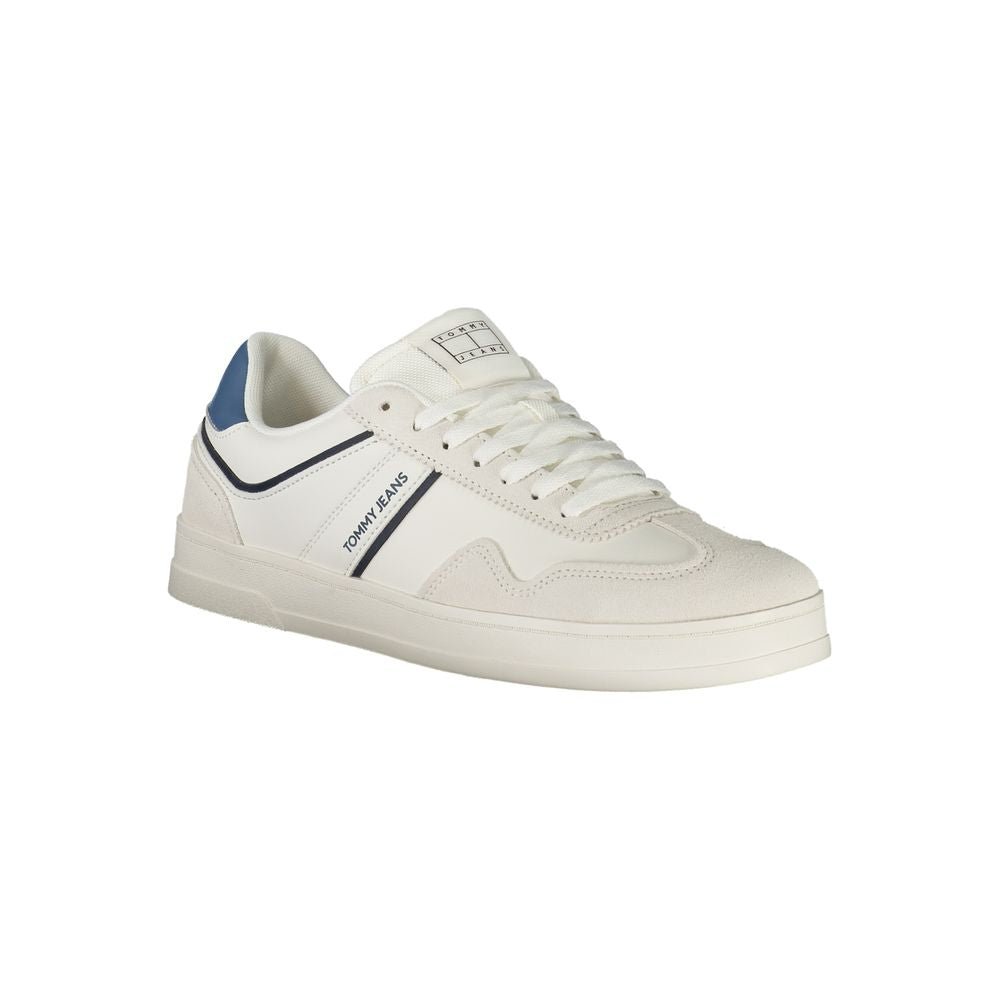 Tommy Hilfiger White Polyurethane Men's Sneaker - GET THE BRAND
