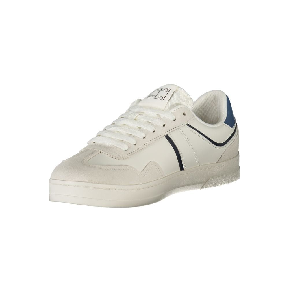 Tommy Hilfiger White Polyurethane Men's Sneaker - GET THE BRAND
