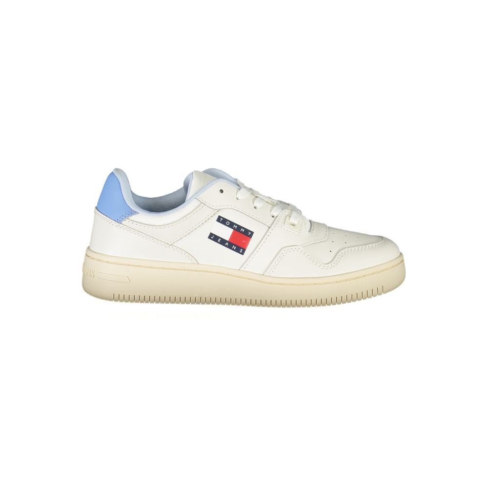 Tommy Hilfiger White Polyurethane Women Sneaker - GET THE BRAND