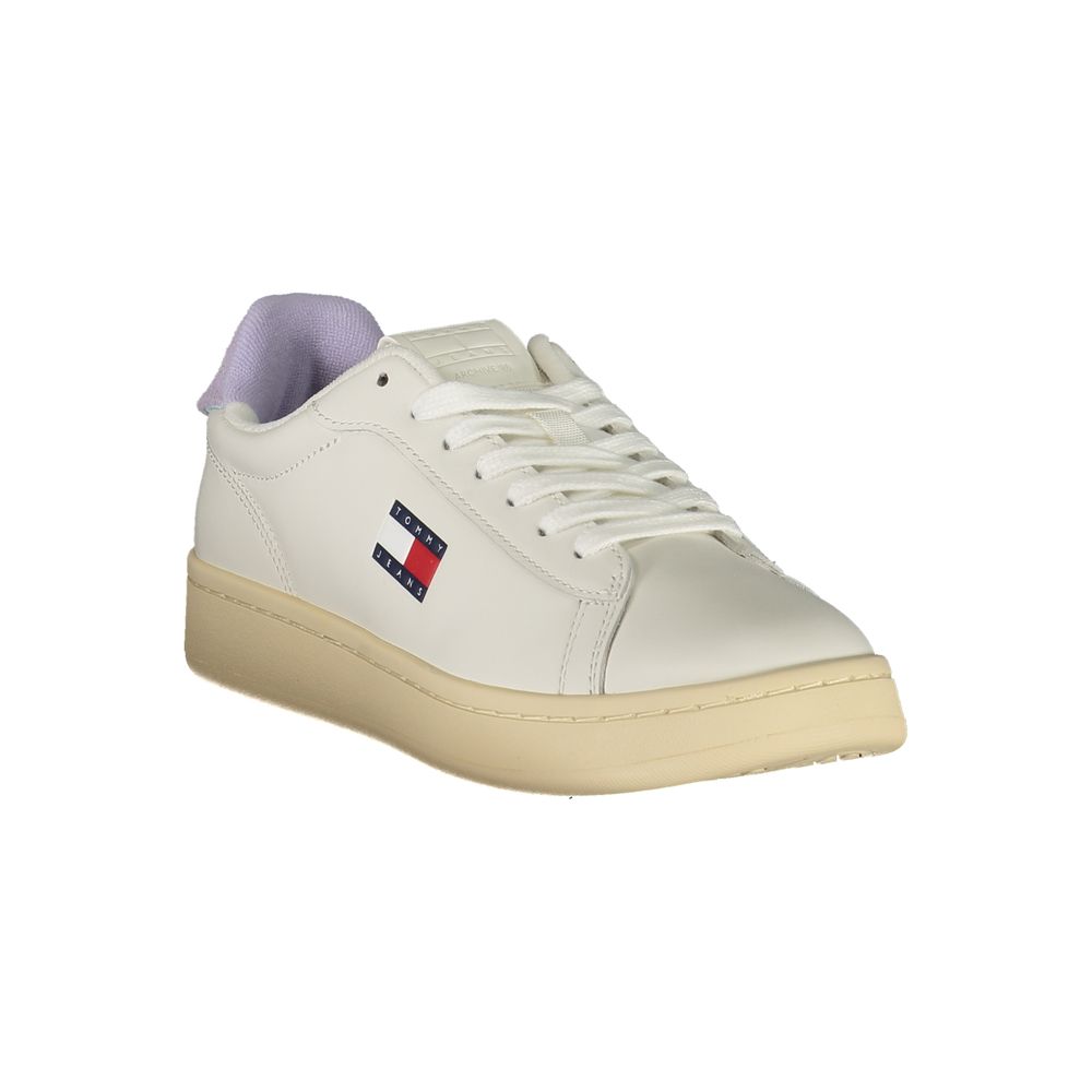 Tommy Hilfiger White Polyurethane Women Sneaker - GET THE BRAND