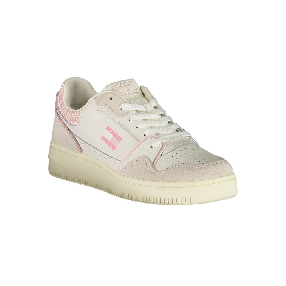 Tommy Hilfiger White Polyurethane Women Sneaker - GET THE BRAND