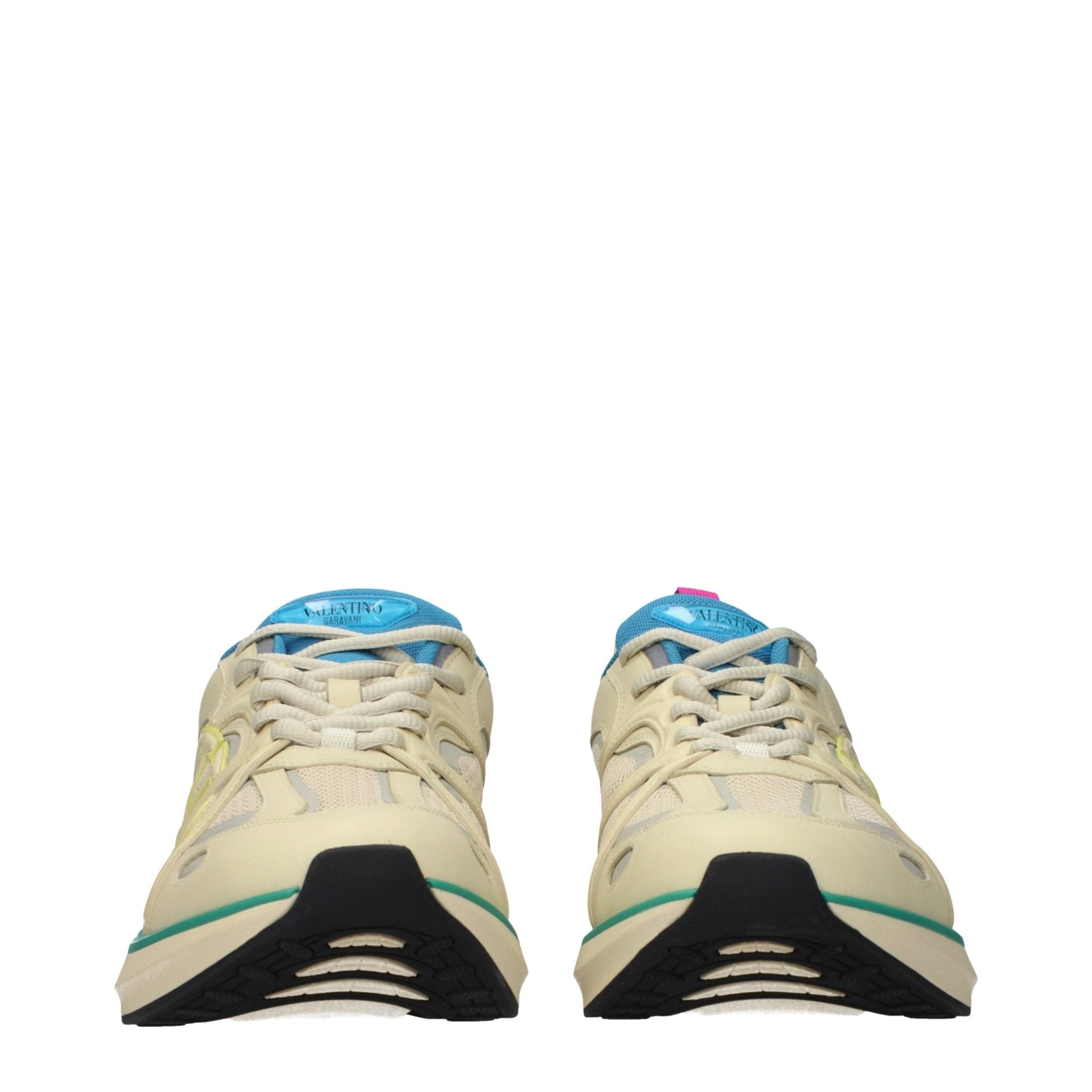 Valentino Garavani Beige Fabric Athletic Sneakers - GET THE BRAND