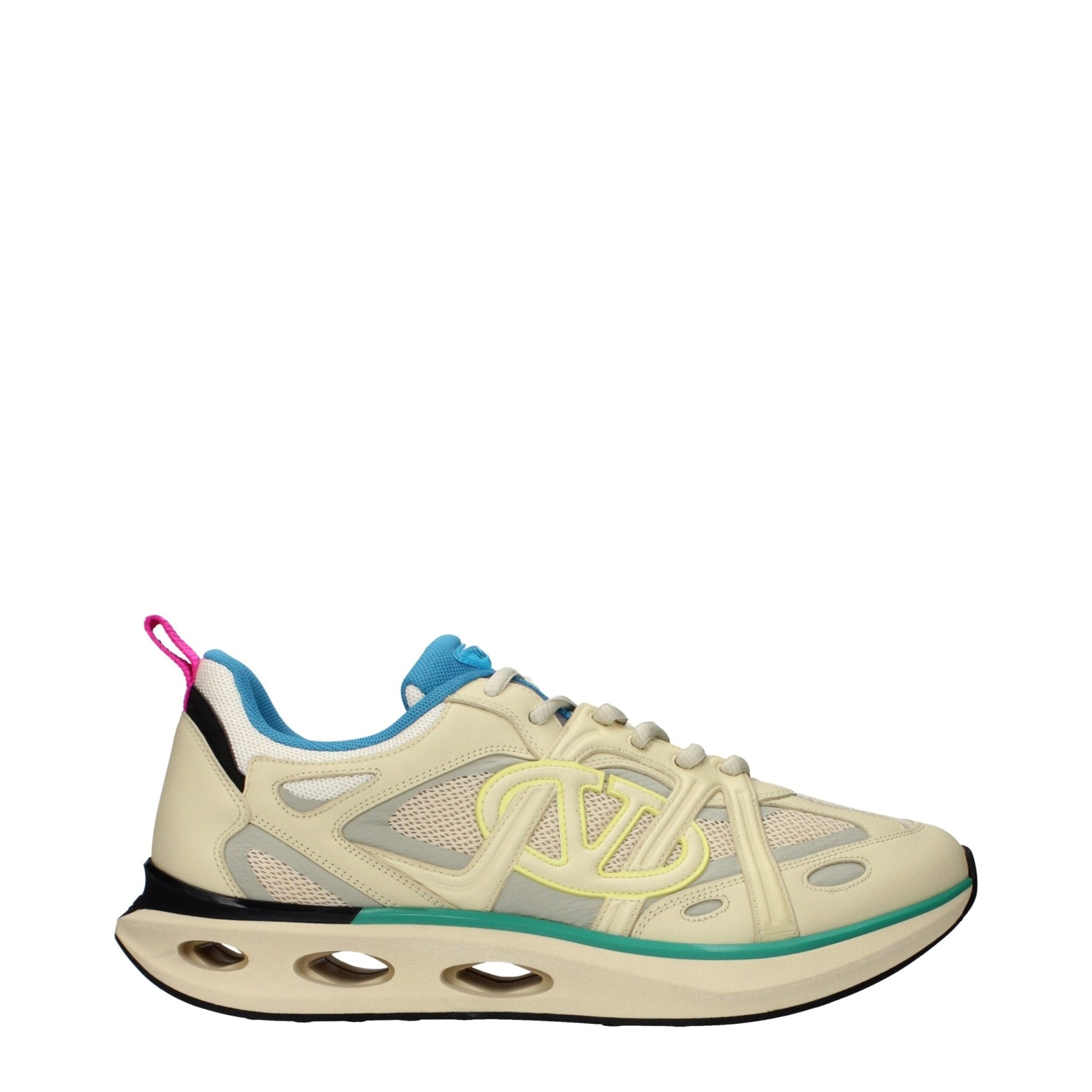 Valentino Garavani Beige Fabric Athletic Sneakers - GET THE BRAND