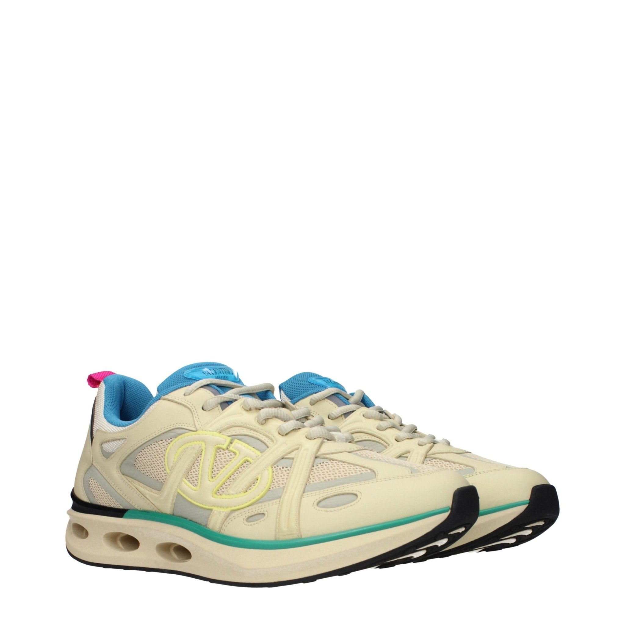 Valentino Garavani Beige Fabric Athletic Sneakers - GET THE BRAND