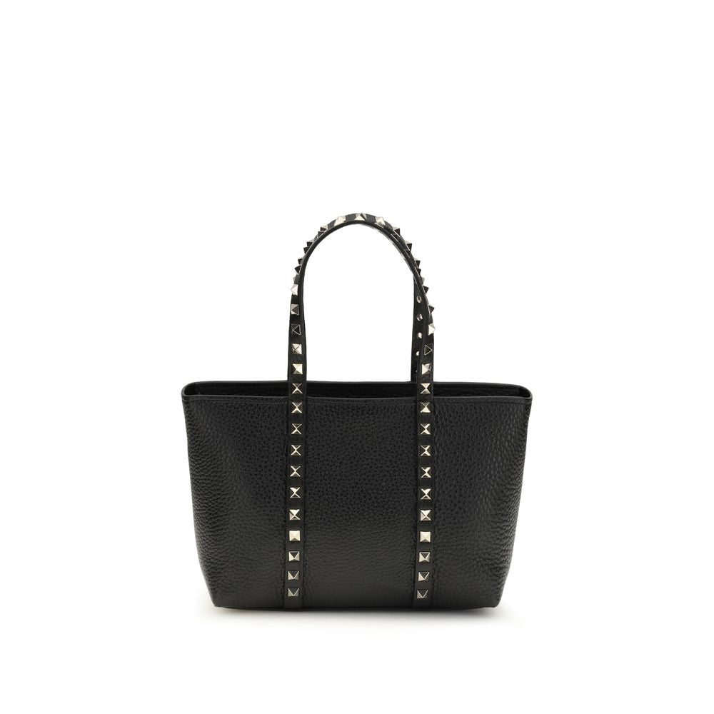 Valentino Garavani Black Calf Leather Bos Taurus Shoulder Bag - GET THE BRAND