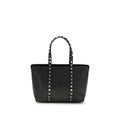Valentino Garavani Black Calf Leather Bos Taurus Shoulder Bag - GET THE BRAND