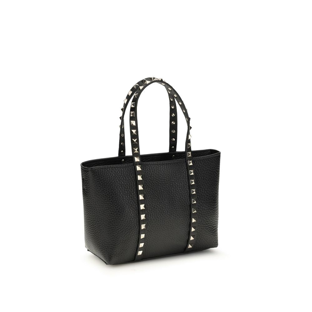 Valentino Garavani Black Calf Leather Bos Taurus Shoulder Bag - GET THE BRAND
