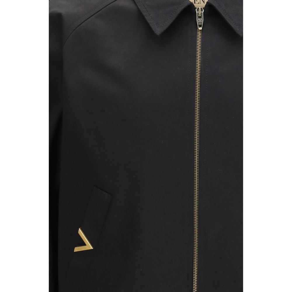 Valentino Garavani Black Cotton Bomber - GET THE BRAND
