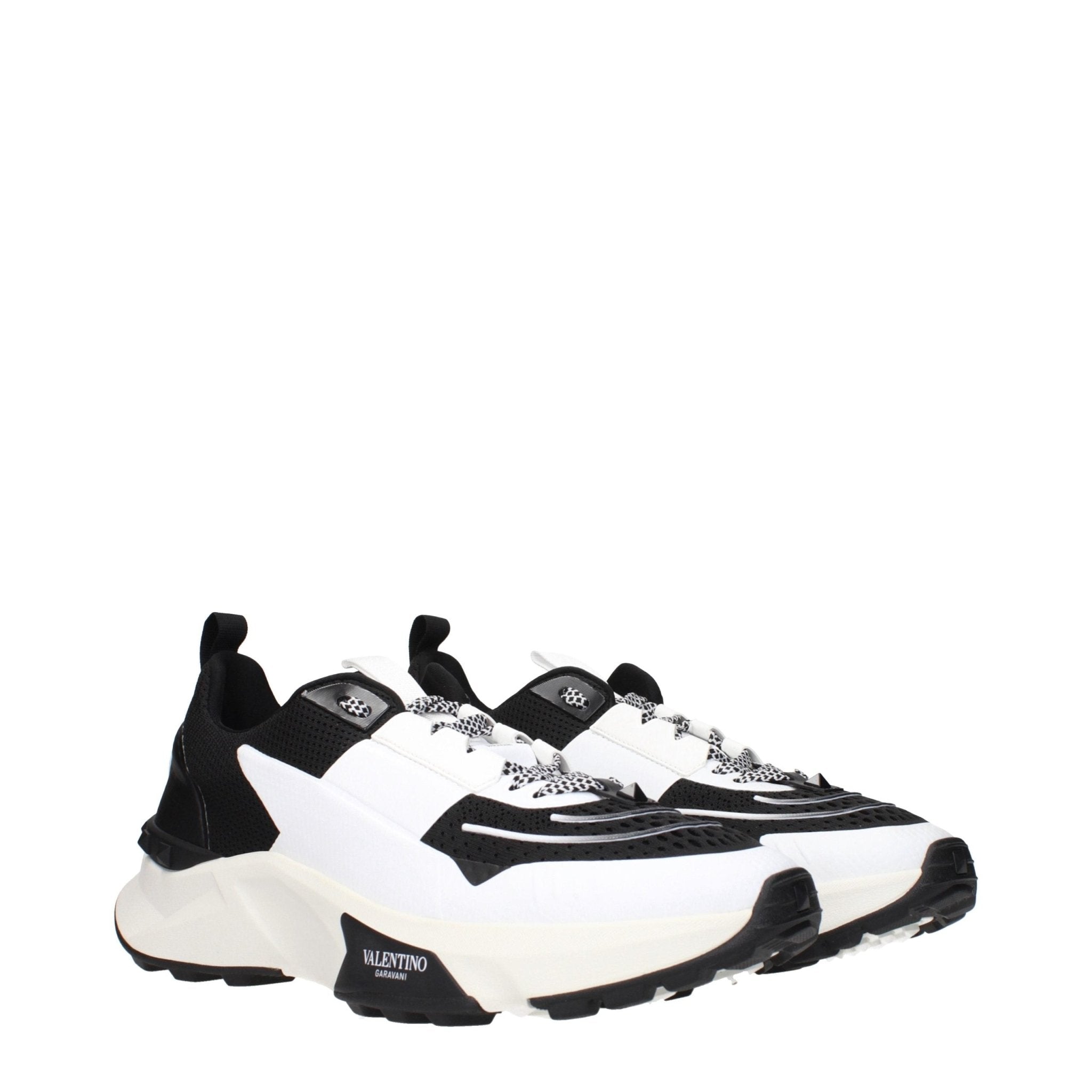 Valentino Garavani Black Fabric Athletic Sneakers - GET THE BRAND
