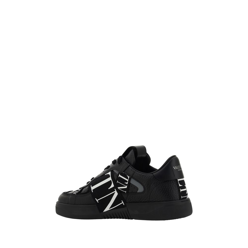 Valentino Garavani Black Leather VL7N Sneakers - GET THE BRAND