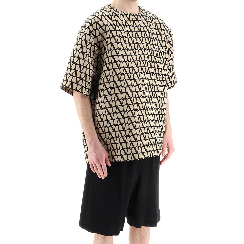Valentino Garavani Brown Silk T-Shirt - GET THE BRAND