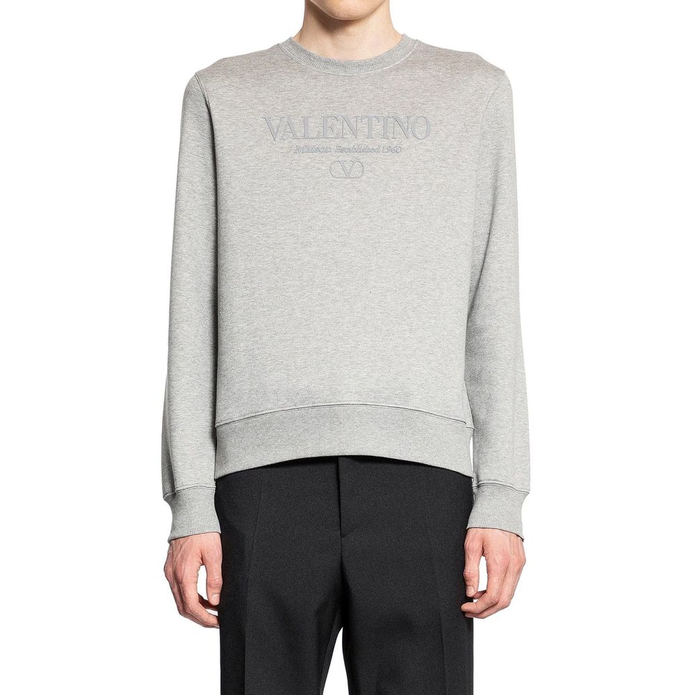 Valentino Garavani Gray Cotton Sweatshirt - GET THE BRAND