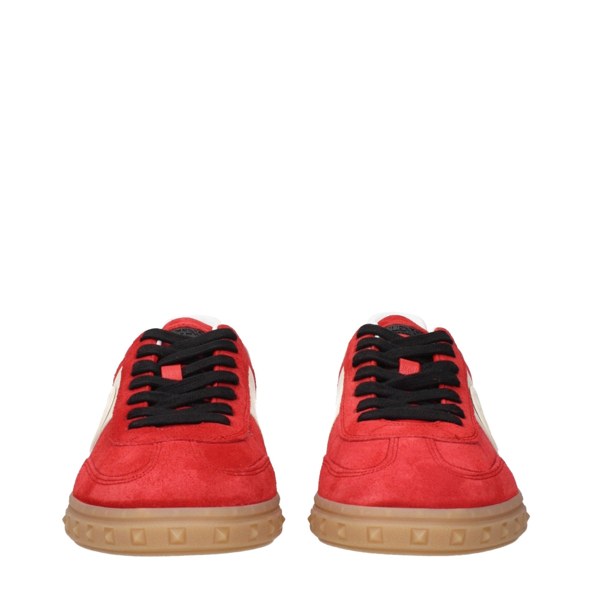Valentino Garavani Red Leather Low Top Sneakers - GET THE BRAND