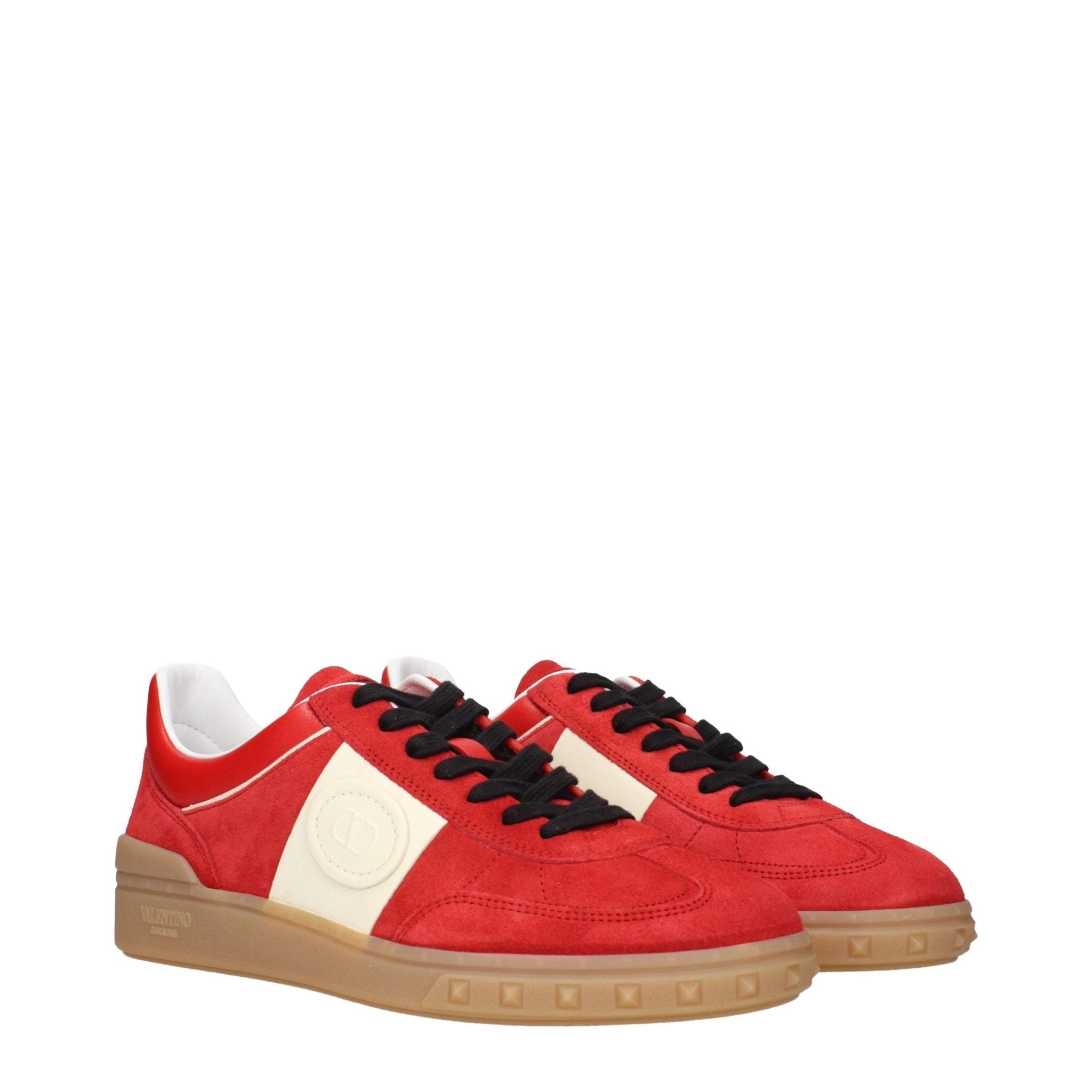 Valentino Garavani Red Leather Low Top Sneakers - GET THE BRAND