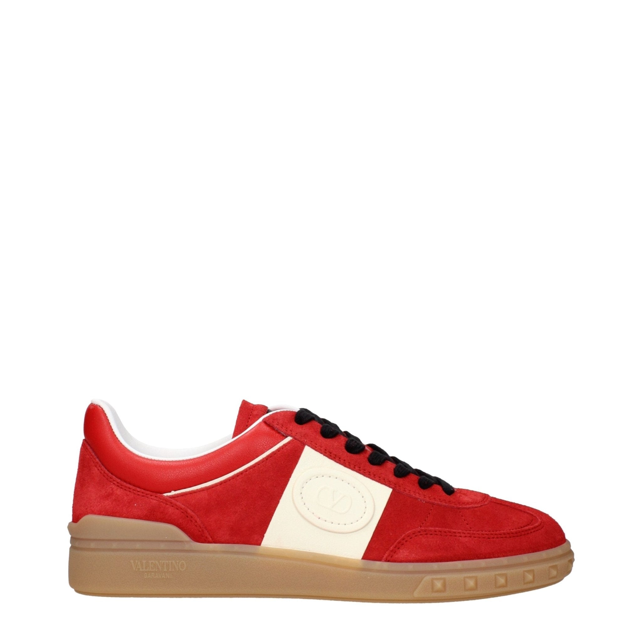 Valentino Garavani Red Leather Low Top Sneakers - GET THE BRAND