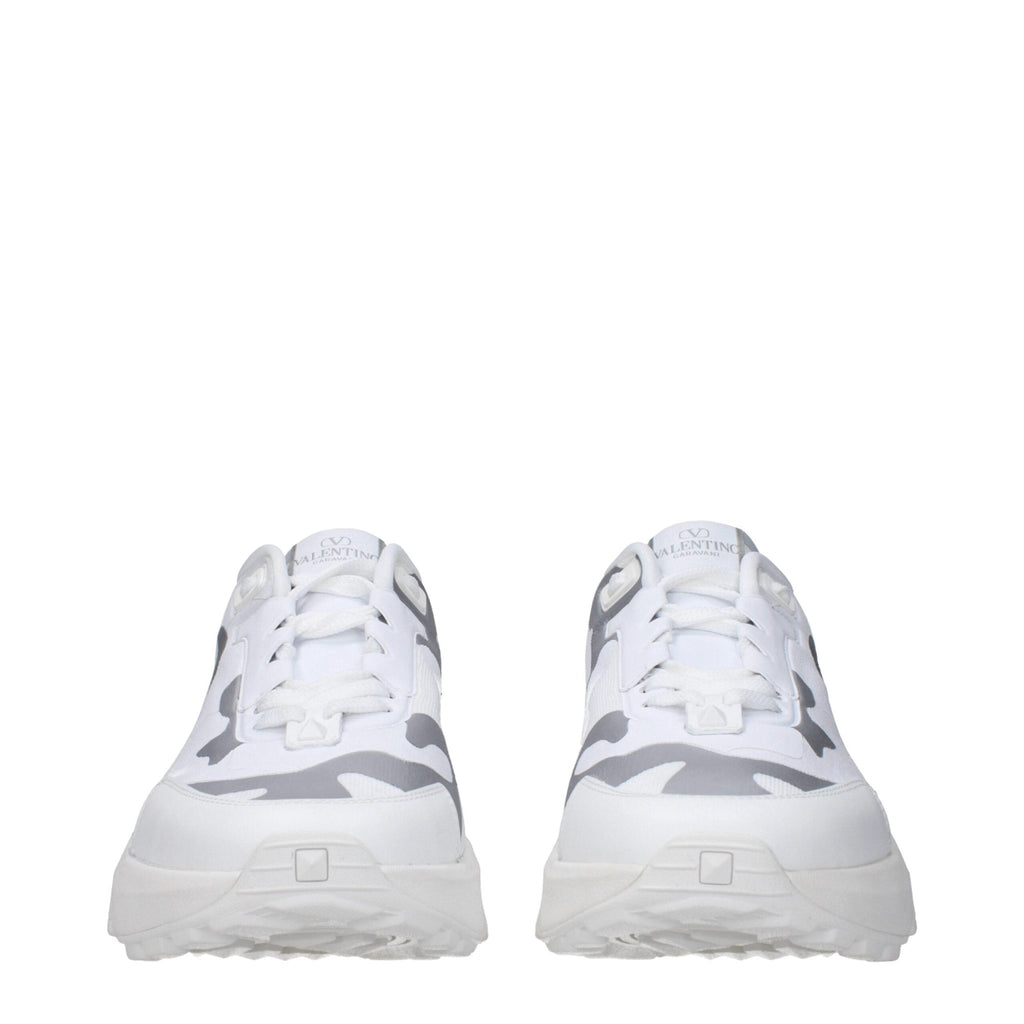 Valentino Garavani White Fabric Athletic Sneakers - GET THE BRAND