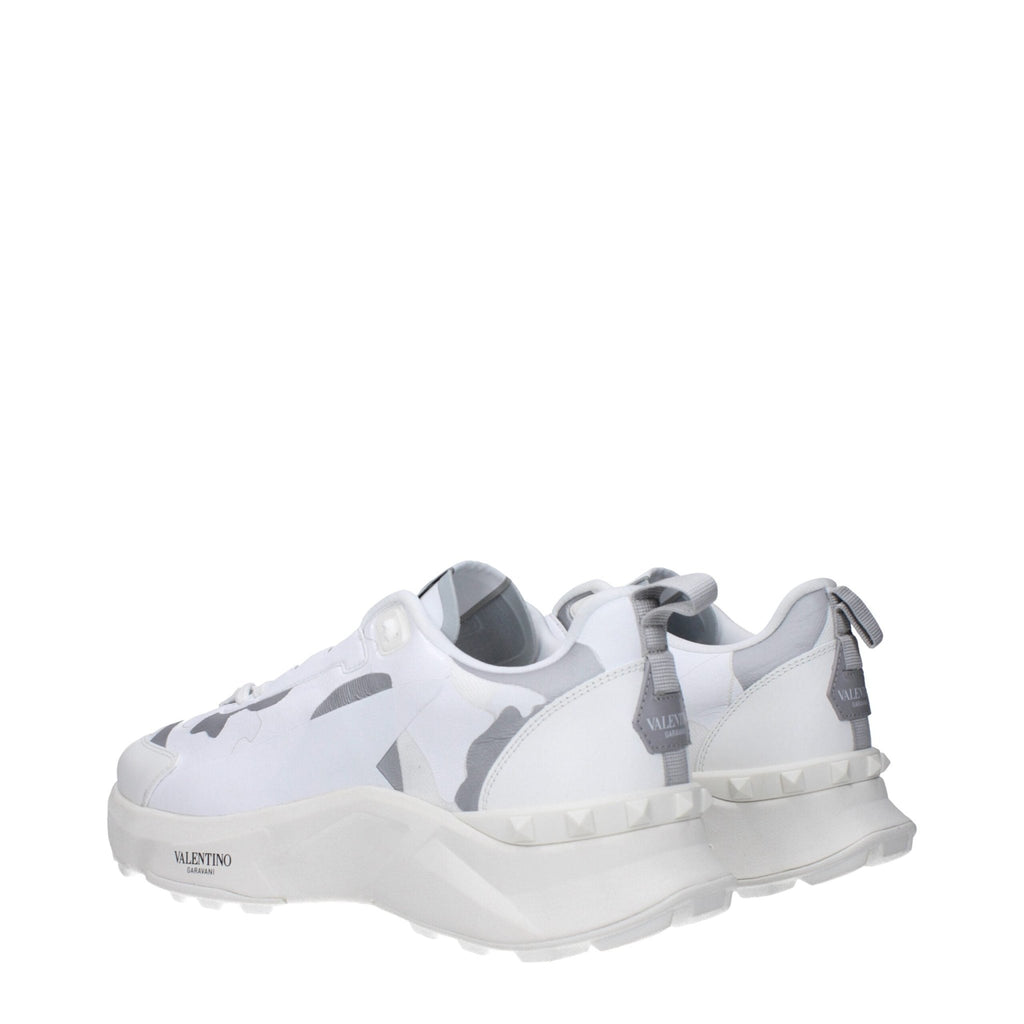 Valentino Garavani White Fabric Athletic Sneakers - GET THE BRAND