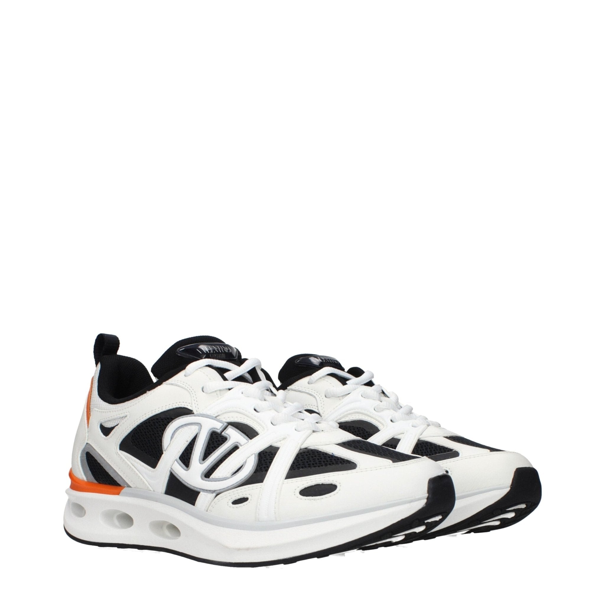 Valentino Garavani White Fabric Athletic Sneakers - GET THE BRAND
