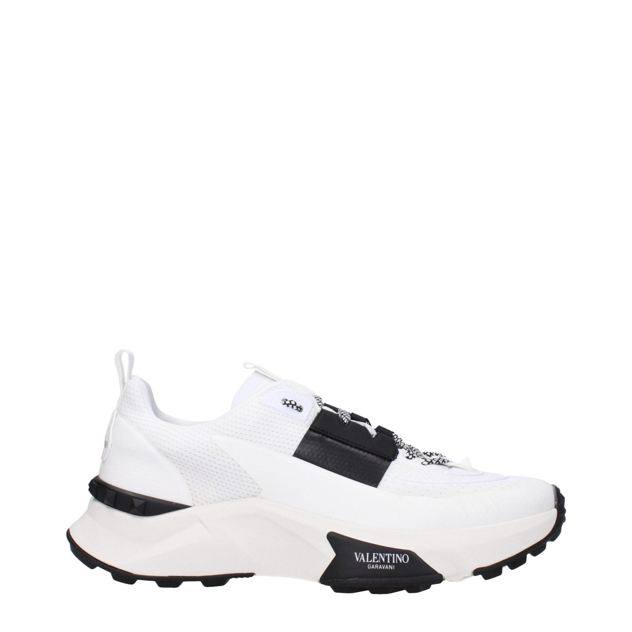 Valentino Garavani White Fabric Athletic Sneakers - GET THE BRAND