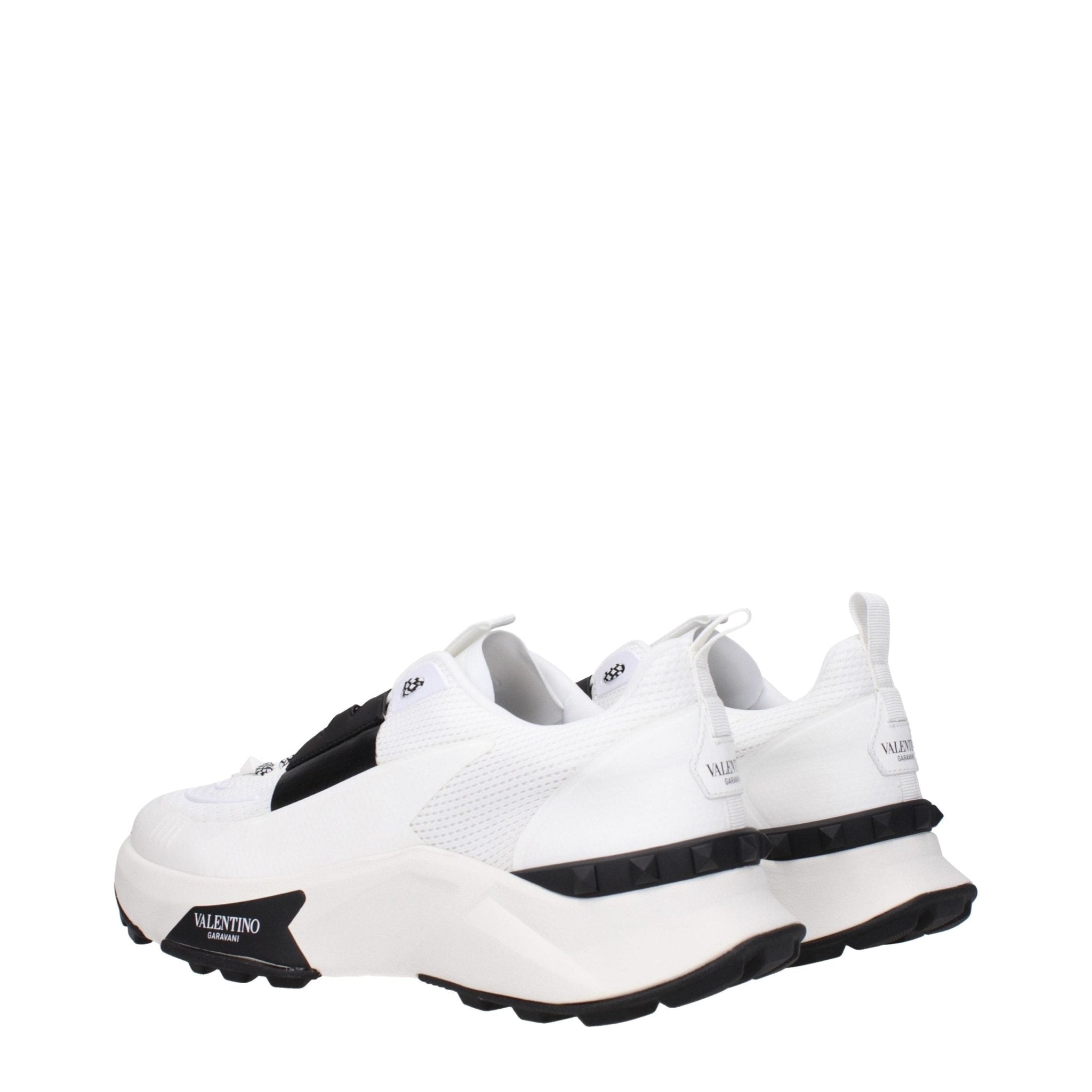 Valentino Garavani White Fabric Athletic Sneakers - GET THE BRAND