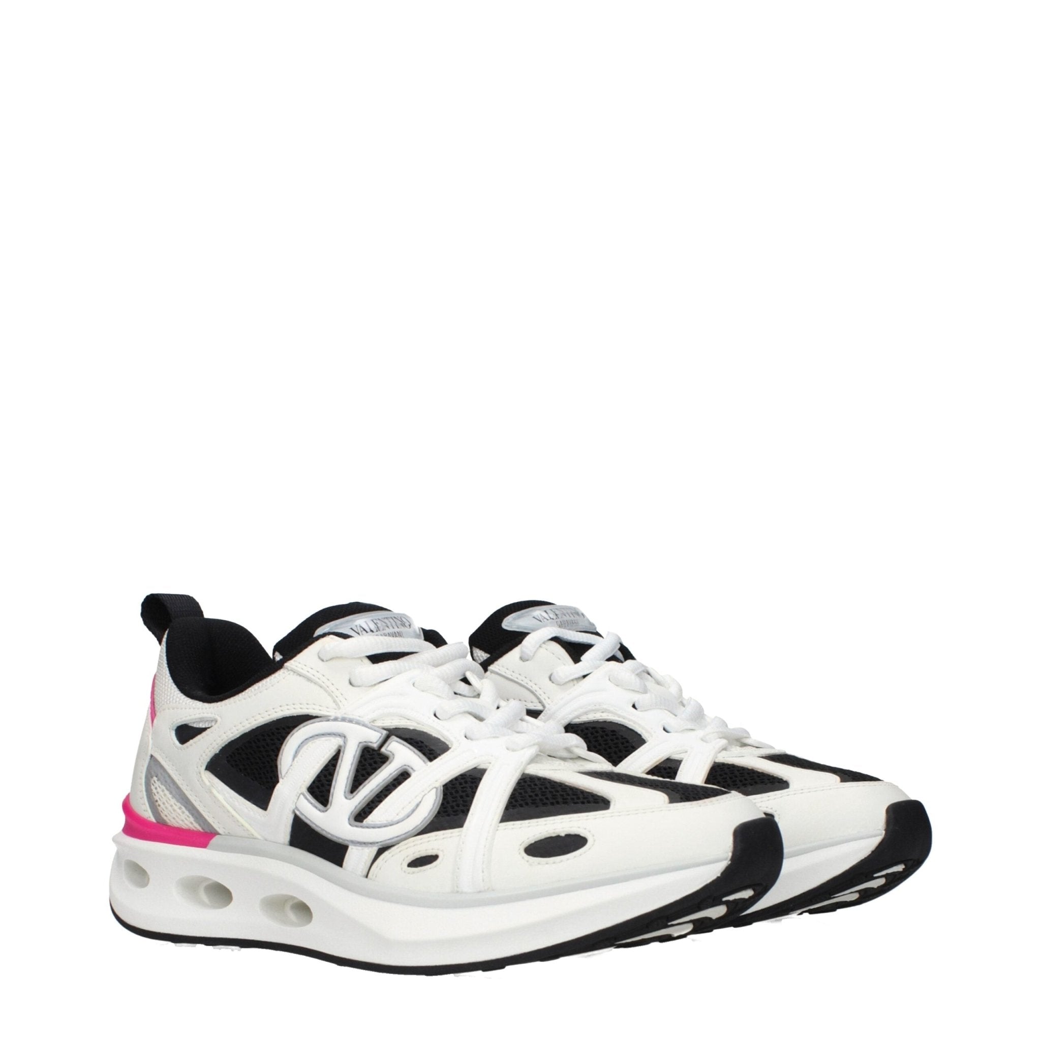 Valentino Garavani White Fabric Athletic Sneakers - GET THE BRAND
