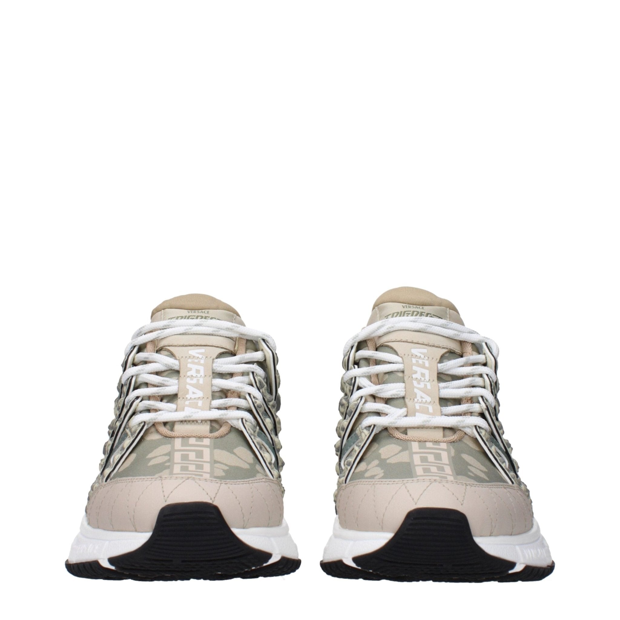 Versace Green Fabric Low Top Sneakers - GET THE BRAND